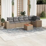  7-dijelni set vrtnih sofa od poliratana s jastucima bež | shoptok.hr