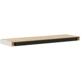  Plutajuća zidna polica boja hrasta i bijela 90x23,5x3,8 cm MDF | shoptok.hr