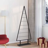 vidaXL Kovinsko božično drevesce z stojalom Črna 180 cm Jeklo | Shoptok.si