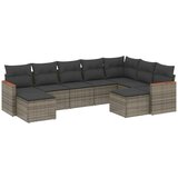  The Living Store Vrtna sedežna garnitura 9-delna z blazinami siv poli ratan - Vrtna Sedežna Garniture, (21443605) | Shoptok.si