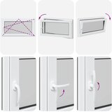  Prozor za podrum RISOR 110 x 60 cm PVC i staklo Antracit | shoptok.hr
