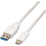Value USB kabel USB 3.2 gen. 1 (USB 3.0) USB-A vtič\, USB-C® vtič 1.00 m bela zaščiten 11.99.9011, (20416378) | Shoptok.si