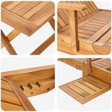  Suncobran s stolom 2 pcs Smeđa 40 x 40 x 40 cm Čvrsto teak drvo | Eponuda.com
