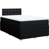 vidaXL Box spring postelja z vzmetnico črna 120x190 cm blago | Shoptok.si