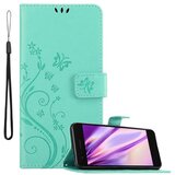 Cadorabo LG K8 2018/K9 2018 v klasično srebrno - ovitek v cvetličnem dizajnu z magnetnim zapiranjem, stoječo funkcijo in režami za kartice, (20565192) | Shoptok.si