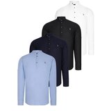Dewberry SET OF FOUR G783 JUDGE COLLAR SHIRT-BLACK-WHITE-NAVY-BLUE Cijene
