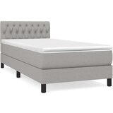  Kreveta s oprugama i madrac svjetlosivi 90x200cm tkanina | shoptok.hr