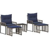  Set vanjskog namještaja 11 pcs Siva i tamnoplava poliratan | shoptok.hr