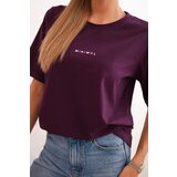 Polski Women's cotton blouse with Minimal print plum | Shoptok.si