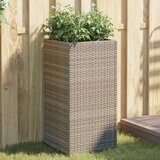 Maison Chic Vrtno cvetlično korito - Cvetlični Lonec sivo 40x40x80 cm poli ratan, (21788991) | Shoptok.si