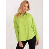 Fashion Hunters Lime oversize shirt with collar