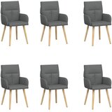 vidaXL Trpezarijske stolice 6 kom. Tkanina Tamnosiva 60 x 56 x 96 cm - Tamnosiva 6 | shoptok.hr