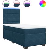 Box spring krevet s madracem plavi 80 x 200 cm baršunasti | shoptok.hr