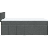 vidaXL Krevet s oprugama i madracem tamnosivi 100 x 200 cm od tkanine | shoptok.hr