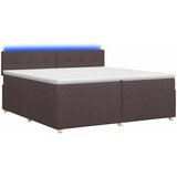  Boxspring krevet s madracem Tamno smeđa 200 x 200 cm Tkanina | shoptok.hr