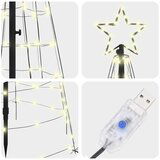 vidaXL LED božično drevesce med 390 LED Toplo bela 250 cm elezo | Shoptok.si