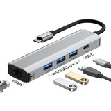 INF 5-v-1 Gigabitna priklopna postaja z ethernetnim priključkom in zvezdiščem USB 3.0, (21751761) | Shoptok.si
