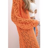 Kesi Long cardigan Super KID Mohair orange neon | shoptok.hr
