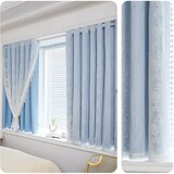 INF Čipkaste dvoslojne zatemnitvene zavese 132x160 cm 2-delne Blue, (21273392) | Shoptok.si
