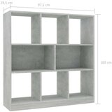 Ormarić za knjige boja betona 97 5 x 29 5 x 100 cm od iverice | shoptok.hr