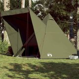 vidaXL družinski šotor tipi za 6 oseb olivno zelen vodoodporen | Shoptok.si