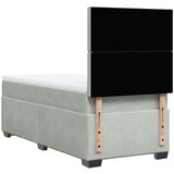 Box spring krevet s madracem svjetlosivi 90x190 cm baršunasti | shoptok.hr