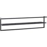 vidaXL Držalo za brisače črno 95x25x22 cm jeklo | Shoptok.si