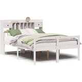 vidaXL Knjižna postelja brez vzmetnice bela 140x200 cm trdna borovina | Shoptok.si