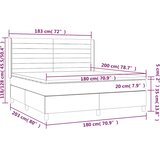  box spring s madracem LED tamnozeleni 180x200 cm baršun | shoptok.hr