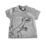 Divars Majica za dečake sa štampom Dinosaurus, Siva Cene