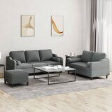 vidaXL 3-dijelni set sofa s jastucima tamnosivi od tkanine | shoptok.hr