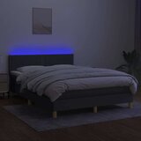  Box spring s madracem LED tamnosivi 140x200 cm tkanina | shoptok.hr