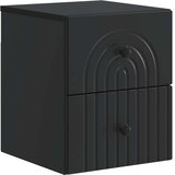  Stenski nočni omarici s predalom 2 pcs Črna 33 x 34,5 x 40 cm, (5000209427) | Shoptok.si