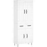 Maison Chic Visoka omara - Komoda - Predalnik bela 69,5x34x180 cm inženirski les, (21720059) | Shoptok.si