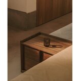 Kave Home Temno rjava nočna omarica v orehovem dekorju Onix – | Shoptok.si