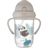 Canpol Exotic Animals Cup With Straw skodelica s slamico Gray 270 ml Cene