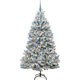  Umjetno božićno drvce Zelena i bijela 180 cm PVC i metal | shoptok.hr