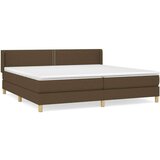  S oprugama i madracem tamnosmeđi 200x200 cm od tkanine | shoptok.hr