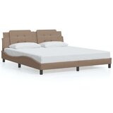 vidaXL Posteljni okvir z vzglavjem kapučino 180x200 cm umetno usnje, (21111789) | Shoptok.si