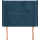  Uzglavlje s ušima tamnoplavo 103x23x118/128 cm baršunasto | shoptok.hr