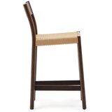 Kave Home Smeđa/u prirodnoj boji barska stolica od punog hrasta (visine sjedala 65 cm) Yalia – | shoptok.hr