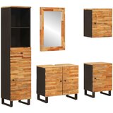  Setovi za kupaonicu s ladicama 5 pcs Prirodna Čvrsto drvo manga | shoptok.hr