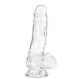 Addiction prozirni dildo, 18 cm