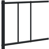 Metalni okvir kreveta uzglavlje i podnožje crni 200x200 cm | shoptok.hr