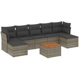 vidaXL 8-dijelni set vrtnih sofa od poliratana s jastucima sivi | shoptok.hr