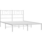  Metalni okvir za krevet s uzglavljem bijeli 140 x 200 cm | Eponuda.com