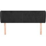  Uzglavlje s ušima crno 147x23x78/88 cm baršunasto | shoptok.hr