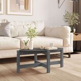 vidaXL Klubska mizica siva 87x48x35 cm trdna borovina | Shoptok.si