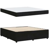  Posteljni okvir z vzmetnico z vzmetnico Črna 180 x 200 cm Žamet | Shoptok.si