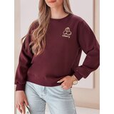 DStreet Bluza damska oversize z haftem CHERSOFT śliwkowa | Shoptok.si